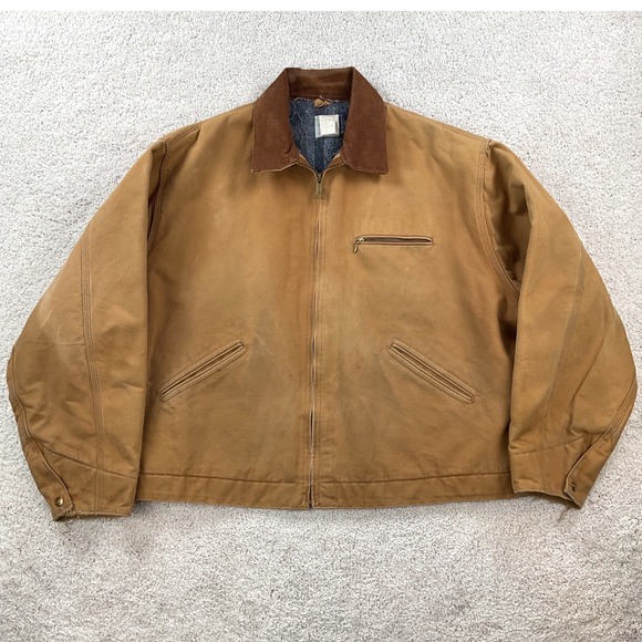 Carhartt Other - Vintage Carhartt Detroit Jacket Brown Canvas Blanket Lined Made in USA 52 6BLJ